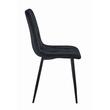 Set 4 scaune bucatarie/living, Artool, Libra, catifea, metal, negru, 44x40x88.5 cm