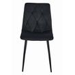 Set 4 scaune bucatarie/living, Artool, Libra, catifea, metal, negru, 44x40x88.5 cm