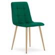 Set 4 scaune bucatarie/living, Artool, Kara, catifea verde, picioare metal natur, 44.5x50.5x87 cm