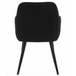 Set 6 scaune tip fotoliu bucatarie/living, Artool, Nana, catifea neagra, picioare metal negru, 54x61x83.5 cm