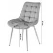 Set 4 scaune bucatarie/living, Artool, Bera, catifea aramie, picioare metal auriu, 53x60x87 cm