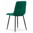 Set 6 scaune bucatarie/living, Artool, Kara, catifea verde, picioare metal negru, 44.5x50.5x87 cm