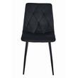 Set 6 scaune bucatarie/living, Artool, Libra, catifea neagra, picioare metal negru, 44x40x88.5 cm