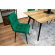 Set 6 scaune bucatarie/living, Artool, Kara, catifea verde, picioare metal negru, 44.5x50.5x87 cm