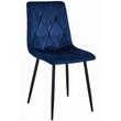 Set 6 scaune bucatarie/living, Artool, Libra, catifea bleumarin, picioare metal negru, 44x40x88.5 cm