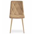 Set 4 scaune bucatarie/living, Artool, Libra, catifea, metal, maro, 45x54x86.5 cm