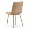 Set 4 scaune bucatarie/living, Artool, Libra, catifea, metal, maro, 45x54x86.5 cm