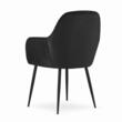 Scaune stil scandinav, set 2 buc, Artool, Lugo, catifea, metal, negru, 57.5x56.5x86.5 cm