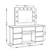 Masa de toaleta/machiaj, Vanessa, stejar, cu oglinda si LED-uri, 130x43x143 cm (143851)
