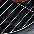 Semineu/vatra de foc exterior, 3 in 1, masuta de gradina si gratar pentru barbecue, metal si ceramica, cu accesorii, 68x45 cm