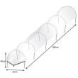 Sera de gradina, mini, tip tunel, cadru metalic, folie, 0.55x3x0.4 m, Malatec