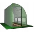 Sera de gradina, tip tunel, 3 ferestre, cadru metalic, folie PE + PP, 1.5x3x2 m, Chomik