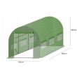 Sera de gradina, tip tunel, 6 ferestre, cadru metalic, folie PE + PP, 2.5x4x2 m, Chomik