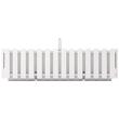 Set 2 jardiniere decorative cu suport metalic, sistem irigare,​​​​​​​ alb, 58x18x16.2 cm, Boardee Fencycase W