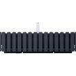 Set 2 jardiniere decorative cu suport metalic, sistem irigare,​​​​​​​ antracit, 58x18x16.2 cm, Boardee Fencycase W