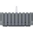 Set 2 jardiniere decorative cu suport metalic, sistem irigare,​​​​​​​ gri, 38x18x16.2 cm, Boardee Fencycase W