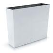 Set 2 jardiniere decorative, imitatie ratan, alb, 58x18x49.8 cm, Rato Case