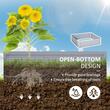 Set 2 paturi/straturi inaltate pentru flori, legume, din otel, gri, 100x100x30 cm