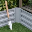 Set 2 paturi/straturi inaltate pentru flori, legume, din otel, gri, 100x100x30 cm