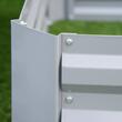 Set 2 paturi/straturi inaltate pentru flori, legume, din otel, gri, 100x100x30 cm