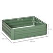 Set 2 paturi/straturi inaltate pentru flori, legume, din otel, verde, 100x100x30 cm