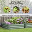Set 2 paturi/straturi inaltate pentru flori, legume, din otel, verde, 100x100x30 cm