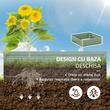 Set 2 paturi/straturi inaltate pentru flori, legume, din otel, verde, 100x100x30 cm