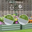 Set 2 paturi/straturi inaltate pentru flori, legume, din otel, verde, 100x100x30 cm