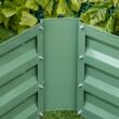Set 2 paturi/straturi inaltate pentru flori, legume, din otel, verde, 100x100x30 cm