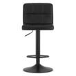 Set 2 scaune de bucatarie/bar, Artool, Prot, rotativ, piele ecologica neagra, picior metal negru, 41x44.5x87.5-108 cm