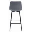 Set 2 scaune de bucatarie/bar, Artool, Arceto, catifea, otel, gri si negru, 43.5x32.5x104 cm
