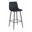 Set 2 scaune de bucatarie/bar, Artool, Arceto, catifea, otel, negru, 43.5x32.5x104 cm