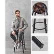 Set 2 scaune de bucatarie/bar, Artool, pal si otel, maro rustic, negru, 54x99 cm