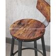 Set 2 scaune de bucatarie/bar, Artool, pal si otel, maro rustic, negru, 54x99 cm