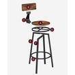 Set 2 scaune de bucatarie/bar, Artool, pal si otel, maro rustic, negru, 54x99 cm