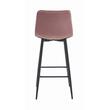Set 2 scaune de bucatarie/bar, Artool, Arceto, catifea, otel, roz si negru, 43.5x32.5x104 cm