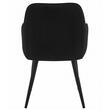 Set 2 scaune tip fotoliu bucatarie/living, Artool, Nana, catifea neagra, picioare metal negru, 54x61x83.5 cm