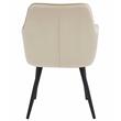 Set 2 scaune tip fotoliu bucatarie/living, Artool, York, catifea bej, picioare metal negru, 56x62x83.5 cm