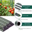 Set 20 araci/suport pentru rosii, castraveti, fasole, metal + PVC, verde, 90x0.8 cm, Artool