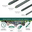 Set 25 araci/suport pentru rosii, castraveti, fasole, metal + PVC, verde, 150x0.8 cm, Artool