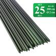 Set 25 araci/suport pentru rosii, castraveti, fasole, metal + PVC, verde, 200x2 cm, Artool