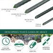 Set 25 araci/suport pentru rosii, castraveti, fasole, metal + PVC, verde, 200x2 cm, Artool