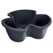 Set 3 ghivece decorative de flori, antracit, 28.1 L, 47x40.5 cm, Respana Trio