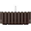 Set 3 jardiniere decorative cu suport metalic, sistem irigare,​​​​​​​ maro, 38x18x16.2 cm, Boardee Fencycase W