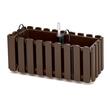 Set 3 jardiniere decorative cu suport metalic, sistem irigare,​​​​​​​ maro, 38x18x16.2 cm, Boardee Fencycase W