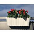 Set 4 jardiniere decorative cu suport de plastic, alb, 4.9 L, 38.3x21.2x13 cm, Boardee Hook