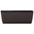 Set 4 jardiniere decorative, Prosperplast, imitatie ratan, maro, 49.2x17.2x17.4 cm