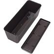 Set 4 jardiniere decorative, Prosperplast, imitatie ratan, maro, 49.2x17.2x17.4 cm