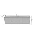 Jardiniere (set 4 buc.) 68.5 x 17.3 x 15 cm, antracit, Ratolla case P (ISR700P-S433-S4)