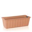 Set 4 jardiniere decorative cu sistem de irigare, 11 L, 60x18x14 cm, maro, Prosperplast